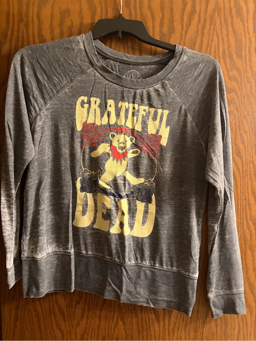 Grateful Dead Gray Sweatshirt with Yellow & Red Bear Graphic